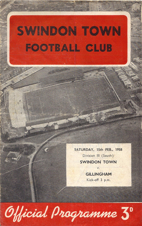 <b>Saturday, February 15, 1958</b><br />vs. Gillingham (Home)
